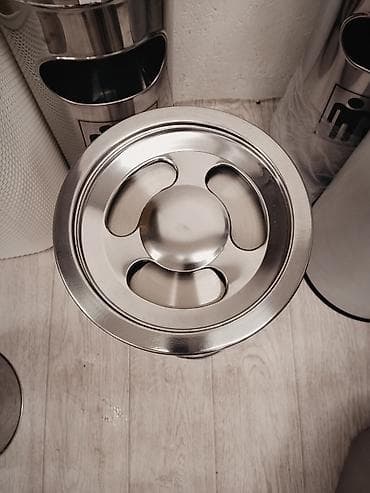 silver kitchen: Уличная/интерьерная урна из нержавеющей стали - Корпус: полированная — 2