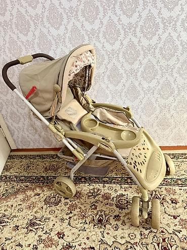 easy walker: Детская прогулочная коляска, бежево-оливковый цвет. Основные — 1