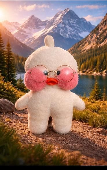 Мягкая игрушка «Утёнок в очках» - Тип: плюшевый персонаж-утёнок с