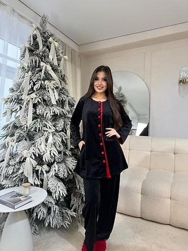 Шорты: Женский домашний костюм из мягкого велюра оптовые - Комплект из двух — 7