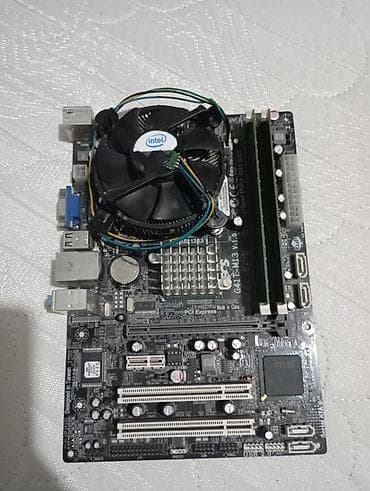 Техника и электроника: Комплект для сборки ПК на LGA775: - Материнская плата ECS G41T-M13 — 1
