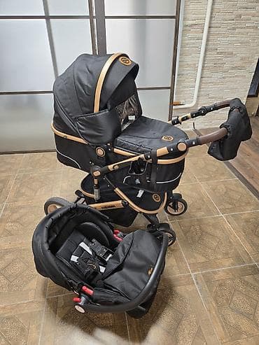 seed papilio: Коляска, Другой бренд, цвет - Черный, Б/у, Самовывоз — 1