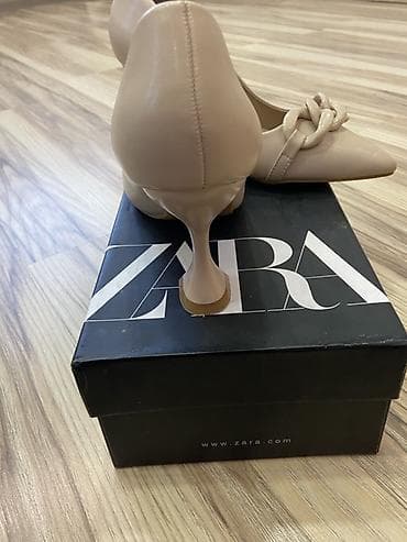 high heels: Туфли, 36, Zara, Б/у, цвет - Бежевый, Самовывоз — 4