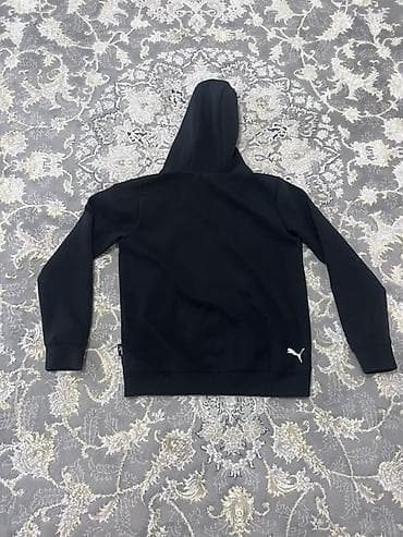 пума толстовка: Толстовка с капюшоном PUMA, черная - Классический худи с большим — 2