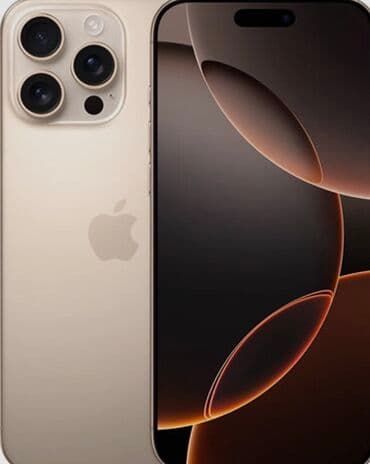 купить чехол для телефона: IPhone 16 Pro, Б/у, 256 ГБ, Desert Titanium, Защитное стекло, Кабель, Коробка, 98 % — 1