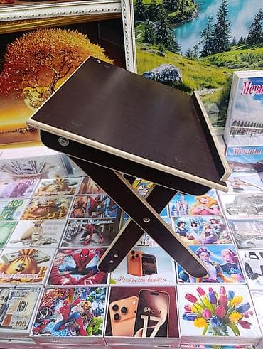 study table: Складной стол для ноутбука, Новый, цвет - Коричневый — 2