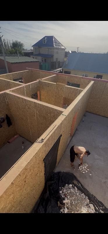 solutions elementary: Каркасно-панельный дом из SIP/OSB в процессе строительства. - Стены — 2