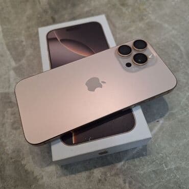 бу телефоны в ош: IPhone 16 Pro Max, Б/у, 256 ГБ, Desert Titanium, Коробка, 100 % — 3