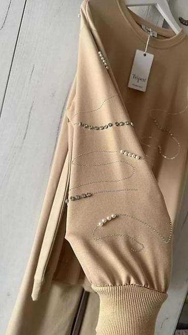 трикотажные тройки: Брючный костюм, Палаццо, Турция, Осень-весна — 2