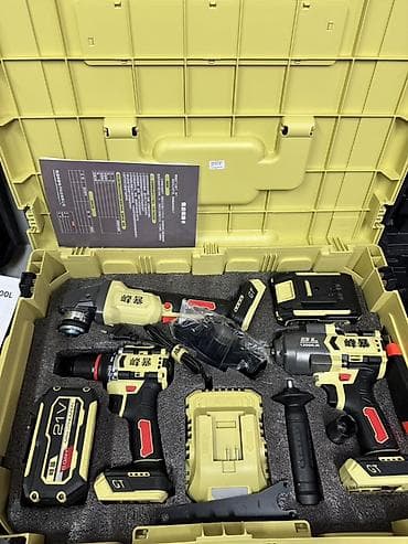 ac adapter: Аккумуляторный набор электроинструментов GT 21V в кейсе Состав — 2