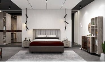 мебел кровать: Спальный гарнитур, Новый, Односпальная кровать, Двуспальная кровать, Двухъярусная кровать, Россия, В рассрочку, ДСП, Бесплатная доставка — 5