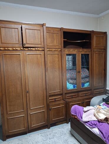 маленькая полка: Шкаф для одежды, Прямой, Дерево — 2