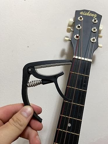 Музыкалык аспаптар: Акустическая гитара Aisheng, корпус dreadnought с вырезом (cutaway) — 4