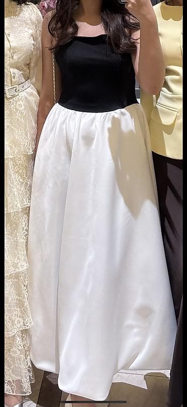 high heels: Вечернее платье, Пышное, Длинная модель, Атлас, Без рукавов, Открытая спина, XS, S, M — 2