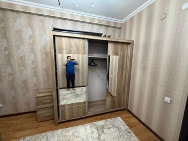 купить комнатные цветы в бишкеке дешево: Спальный гарнитур, Двуспальная кровать, ДСП, цвет - Коричневый — 4