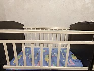 Мебель: Детская кроватка стандартная 120*60 с Матрасом. 2 положения высоты дна — 1