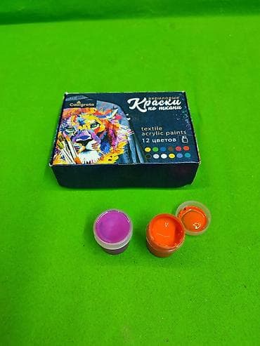 gos: Краски по ткани для детского творчества🟡🟢🟠 Комплектация товара: 12 — 1