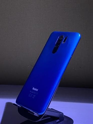 стабилизатор телефона: Redmi, Redmi 9, Б/у, 32 ГБ, цвет - Синий, 2 SIM — 1
