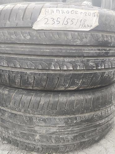 suv: Шины 235 / 55 / R 18, Лето, Б/у, Пара, Легковые, Hankook — 1