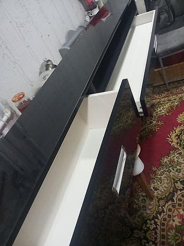 Комплектующие для мебели: Тумба и подставка для телевизора, Напольная, ЛДСП, цвет - Черный — 8