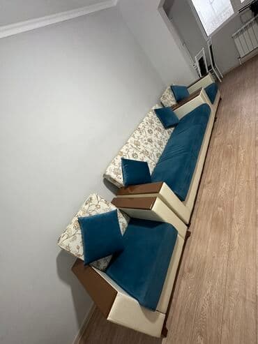 диваны раздвижные: Комплект мягкой мебели, Б/у, Самовывоз, цвет - Белый — 1