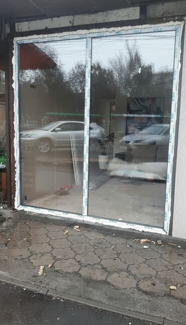 айнек эшик: Пластиковое окно на заказ, Без установки, Без рассрочки — 1