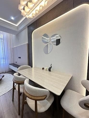 Квартиры: 2 комнаты, 49 м², Асанбай мкр Элитка, 13 этаж, Дизайнерский ремонт — 6