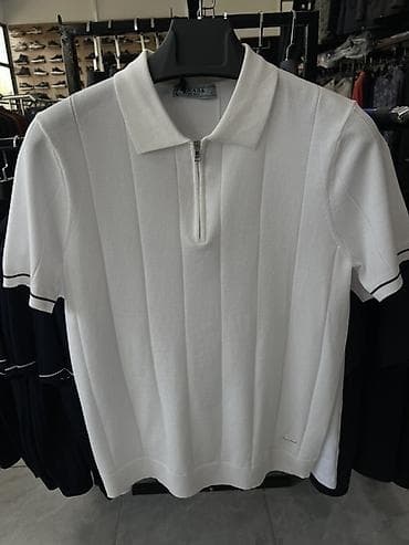 весенние кардиганы: Трикотажное поло с молнией - Фасон: классическое поло с отложным — 3