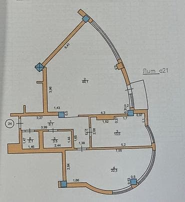 osh flat: 3 комнаты, 97 м², Дордой Плаза ТРЦ Элитка, 10 этаж, Евроремонт — 7
