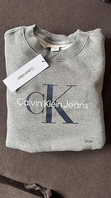 Эркектердин толстовкасы, XS, Calvin Klein, Жаңы, түсү - Боз, Өзү алып кетүү, Акылуу жеткирүү