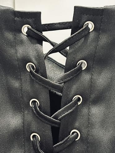 атласные юбки: Костюм с юбкой, Модель юбки: Трапеция, Миди, Топ, XS — 5