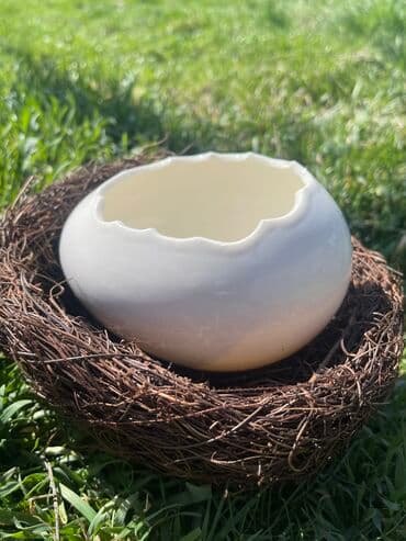 декоративная тарелка: Тарелки в гнездышке • Тарелка (Керамика) • Гнездо (декоративные — 8