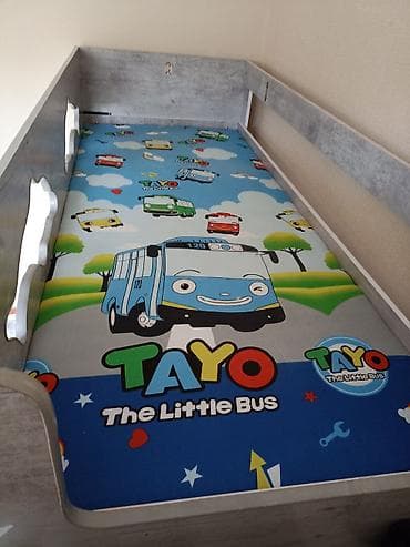 двухъярусные кровати детские: Двухъярусная детская кровать, ЛДСП, цвет - Серый — 5