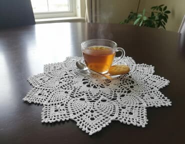 Вязаные крючком кружевные салфетки - Авторские круглые салфетки с