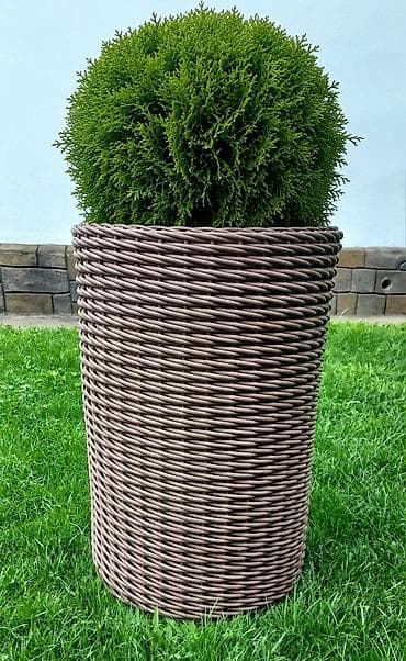 Комнатные растения: Кашпо из ротанга 🪹для комнатных и уличных растений 🌿Материал — 7
