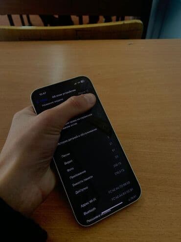 разбитый iphone: IPhone 13, Б/у, 256 ГБ, Белый, Чехол, 75 % — 5
