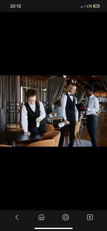 Требуется Официант 1-2 года опыта, Оплата: Еженедельно