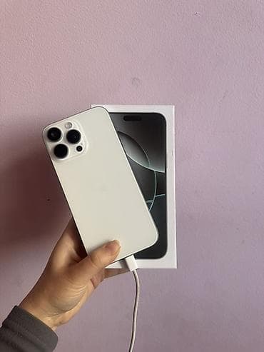 poco х5 pro: IPhone 16 Pro Max, Новый, 1 ТБ, Белый, Зарядное устройство, Коробка, Чехол — 3