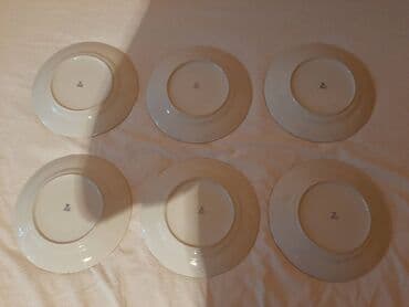 декоративная тарелка: Продаю набор больших Винтажных Десертных тарелок Thun, Чехословакия — 4