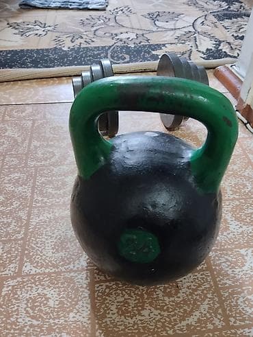 гто: Гиря чугунная 24 кг - Классическая круглая форма с широкой удобной — 1