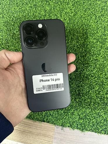 Техника жана электроника: IPhone 14 Pro, 256 ГБ, Кара, Кабель, 100 % — 2