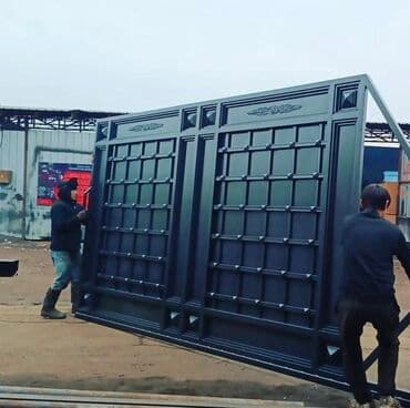 купить ворота с калиткой бу бишкек: Откатные ворота Металлические — 13