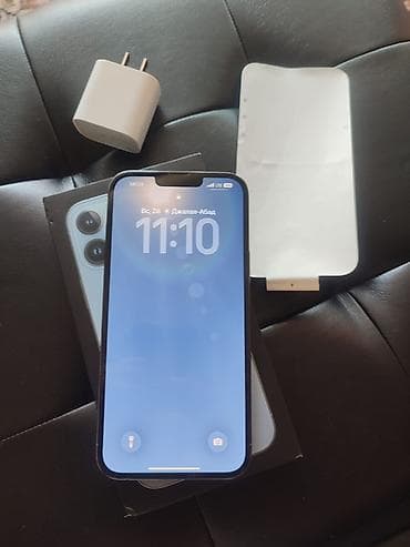 face: IPhone 13 Pro Max, Б/у, 256 ГБ, Sierra Blue, Кабель, 88 % — 3
