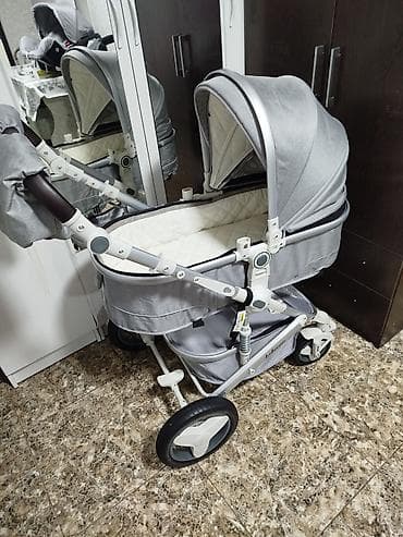 игрушечные коляски для детей: Коляска, цвет - Серебристый, Новый — 5