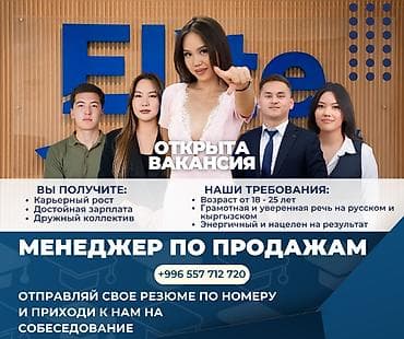 Требуется менеджер по продажам в образовательную компанию Elite