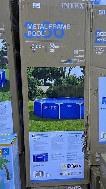 мини поля: Каркасный бассейн Intex Metal Frame Pool 3.66 м x 76 см - Круглый — 1