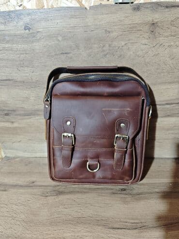 барсетка мужская кожаная ручной работы: Барсетка, Материал: Натуральная кожа, Новый — 4