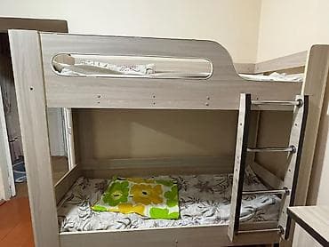 чон арыке: Двухъярусная кровать из ЛДСП в светлом дубовом оттенке. - Два — 1