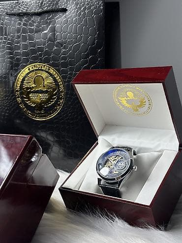Чемодандар: Наручные часы «Кыргызстан» в подарочной лаковой шкатулке. - Корпус — 1