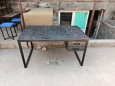 Мебель: Офисный стол, Нерегулируемый, цвет - Черный, Прямоугольный, Другой материал — 2